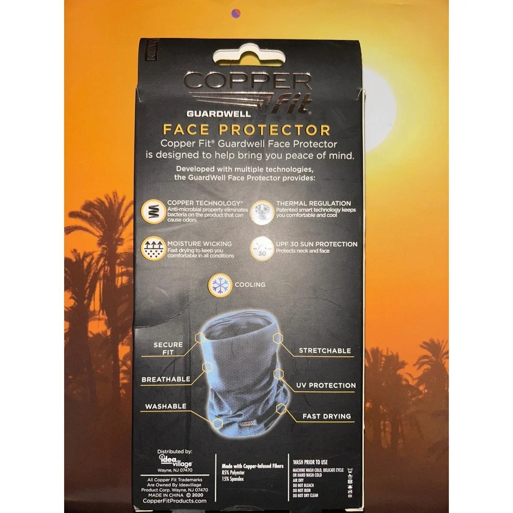 Guardwell Copper Fit Face Protector Blue Lightweight Breathable Secure
